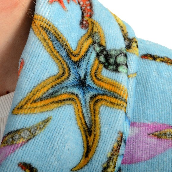 Versace Women's Multi-Color 100% Cotton Belted Bathrobe US L IT 44 - Picture 5 of 5